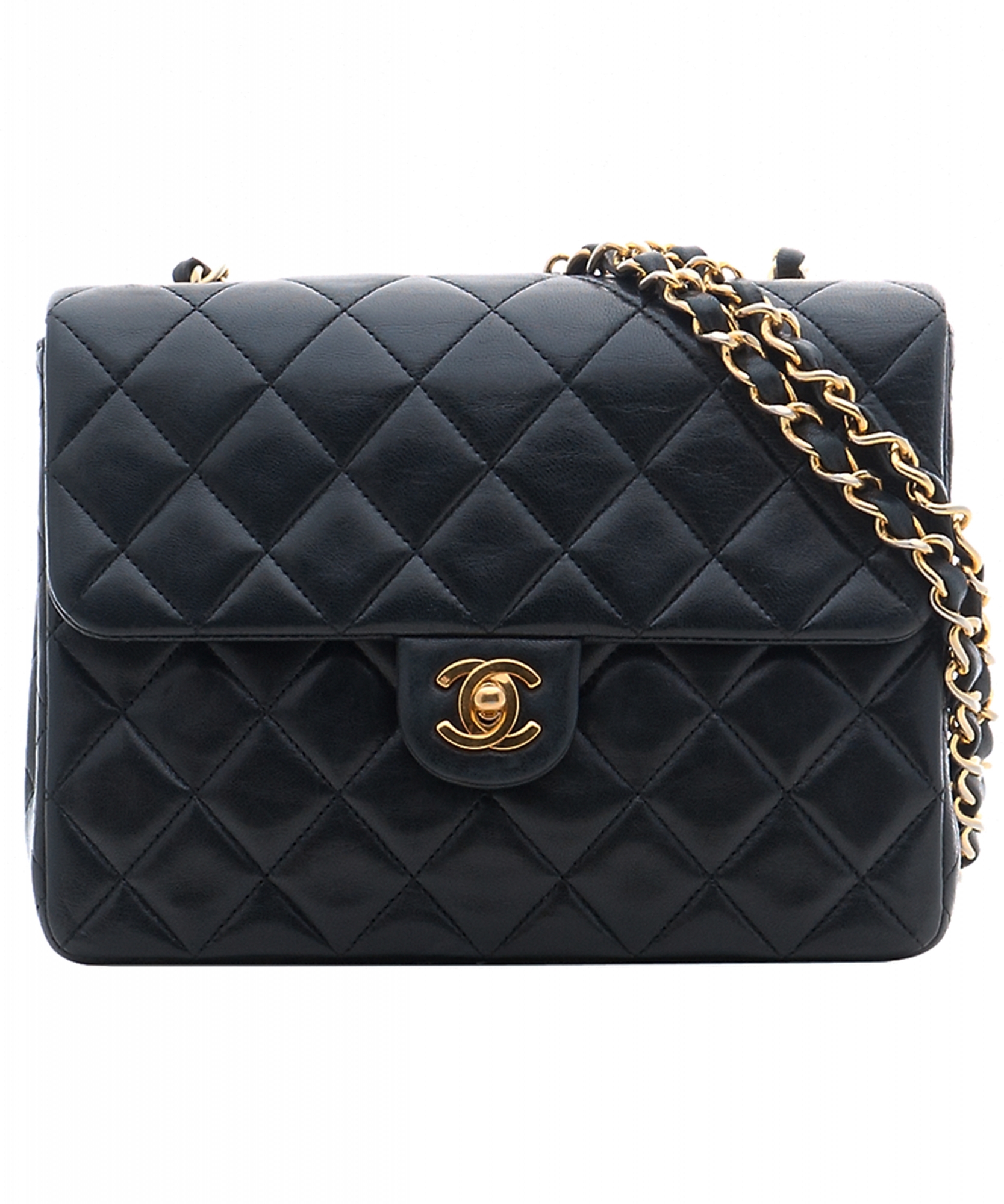 Chanel Black Leather Quilted Shoulder Bag | ArtListings