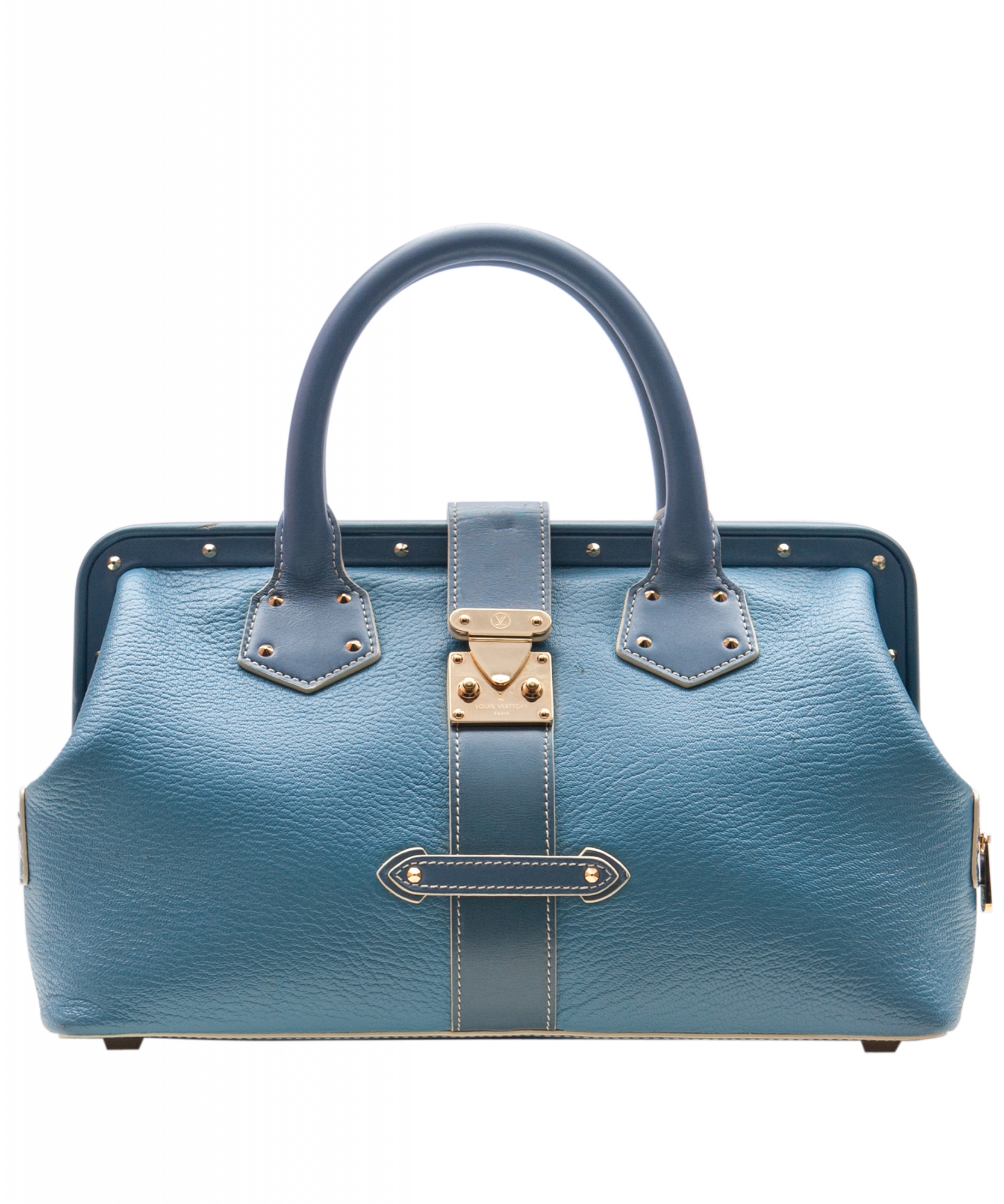 Louis Vuitton Blue Suhali Leather L&#39;Ingenieux PM Bag | La Doyenne
