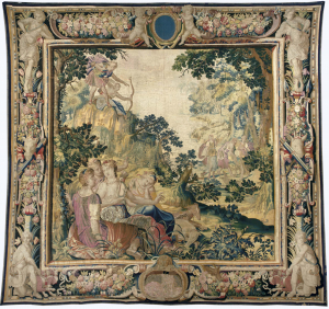 Tapistry with a scene of Diana and Orion from 'The Story of Diana'