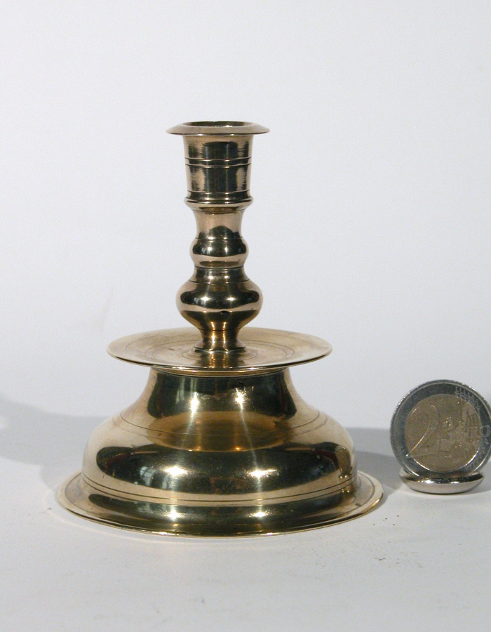 Fine German 17th Century Bell-base Traval Candlestick. 