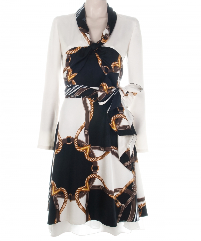 Louis Vuitton Scarf-Detail Shirt Dress