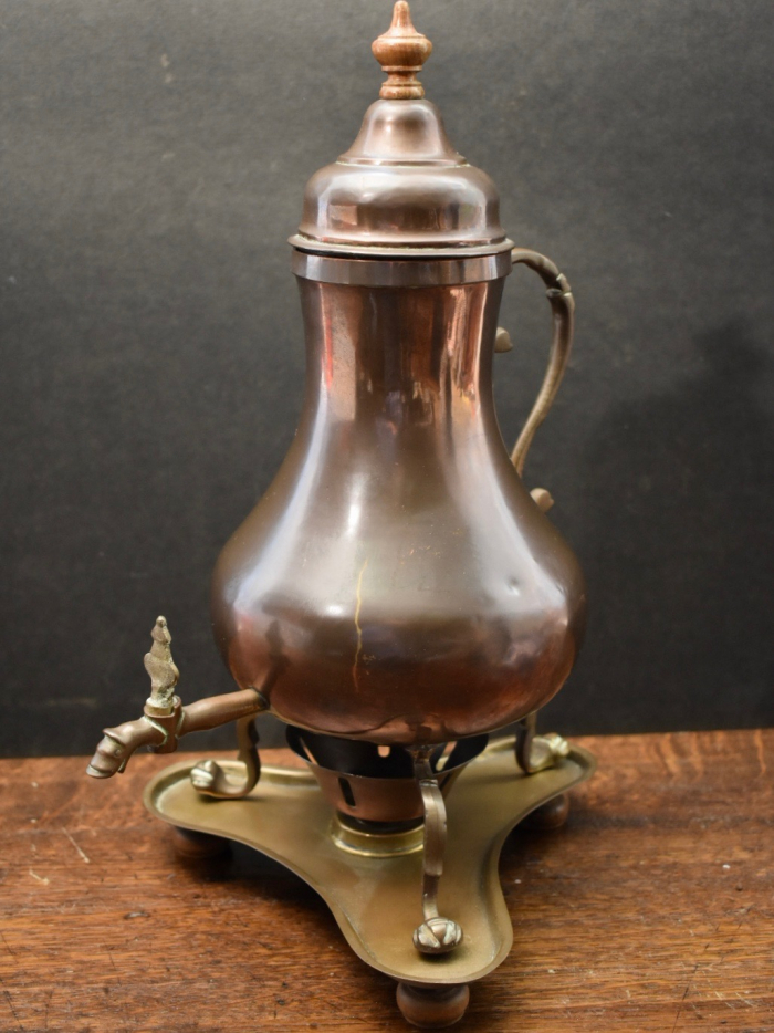 Antique Dutch Copper Coffee Urn with Brass Spout Hart
