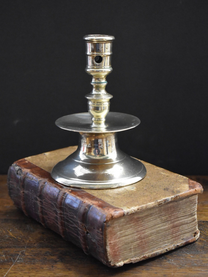Antique Dutch Early 17th Century Bell-Base Candlestick. SOLD