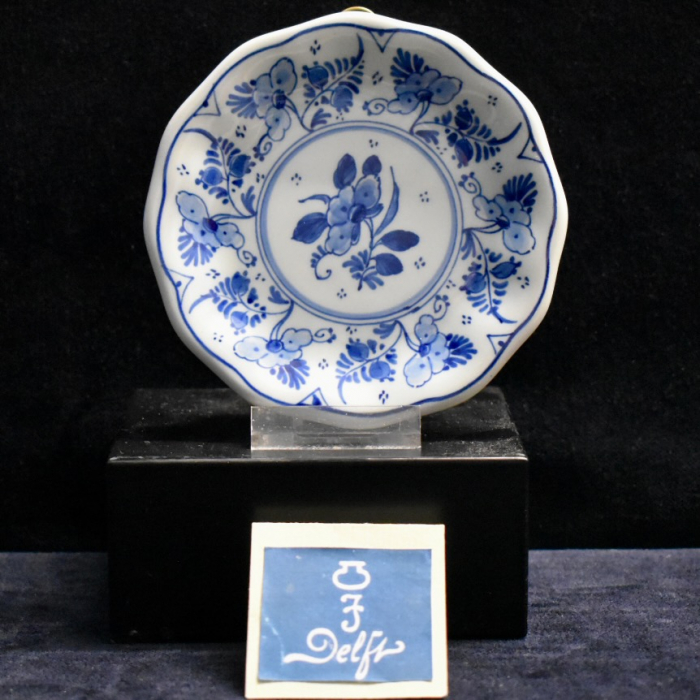 Zeer Kleine Delfts Blauw Bordje De Porceleyne Fles Verkocht Royal Delft De