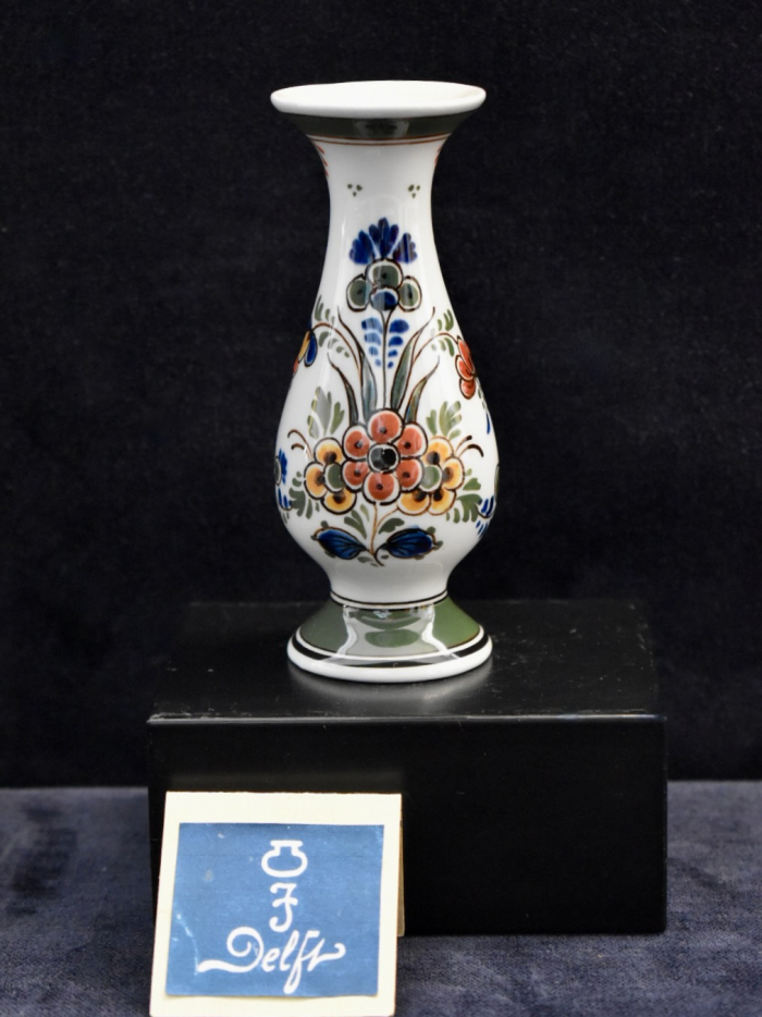 De Porceleyne Fles Klein Polychroom Delfts Vaasje Royal Delft