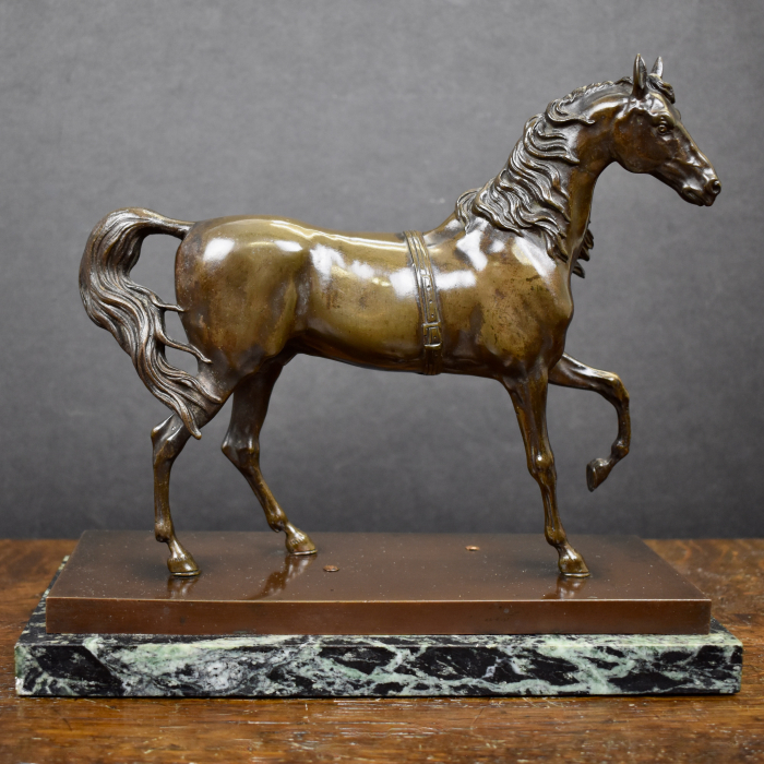 Sculpture Bronze Style Antique - Statue Figurine Chaval - 26cm, Multicolore (Neuf)