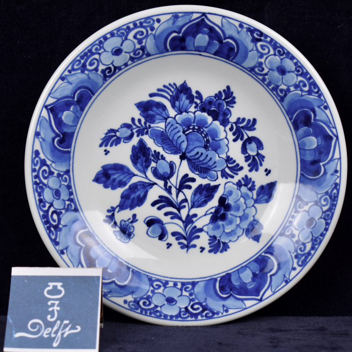 Klein Delfts Blauw Bordje De Porceleyne Fles 1978 ROYAL DELFT DE