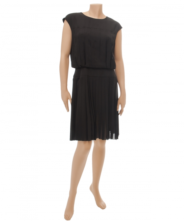 Silk mid-length dress Chanel Black size 36 FR in Silk - 16461913