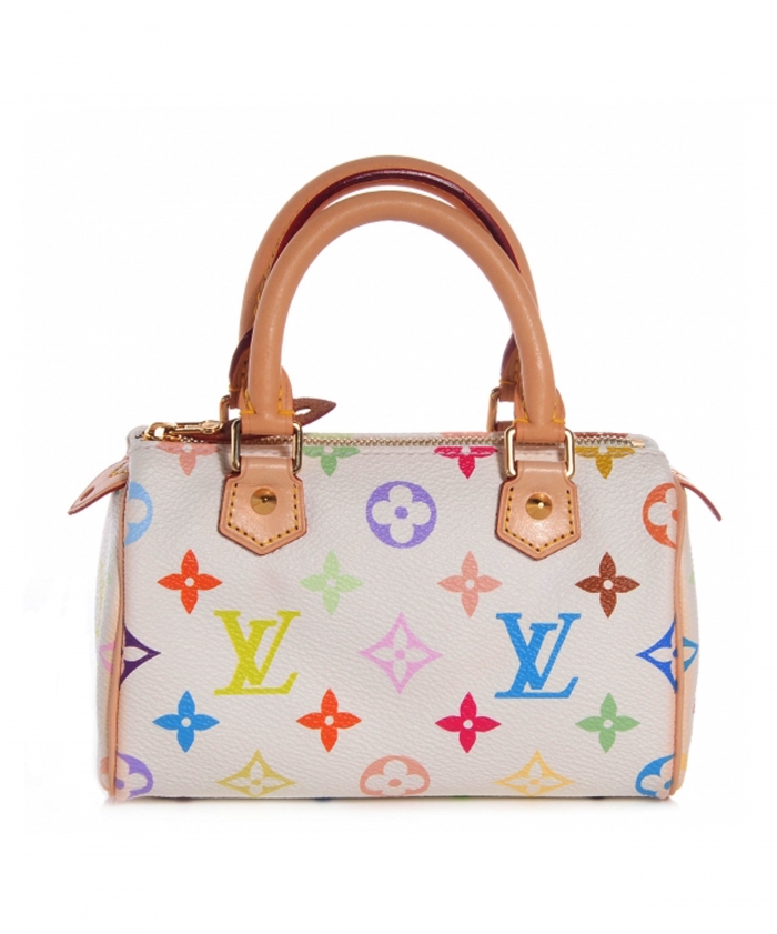 Louis Vuitton White Monogram Multicolore Mini HL Bag