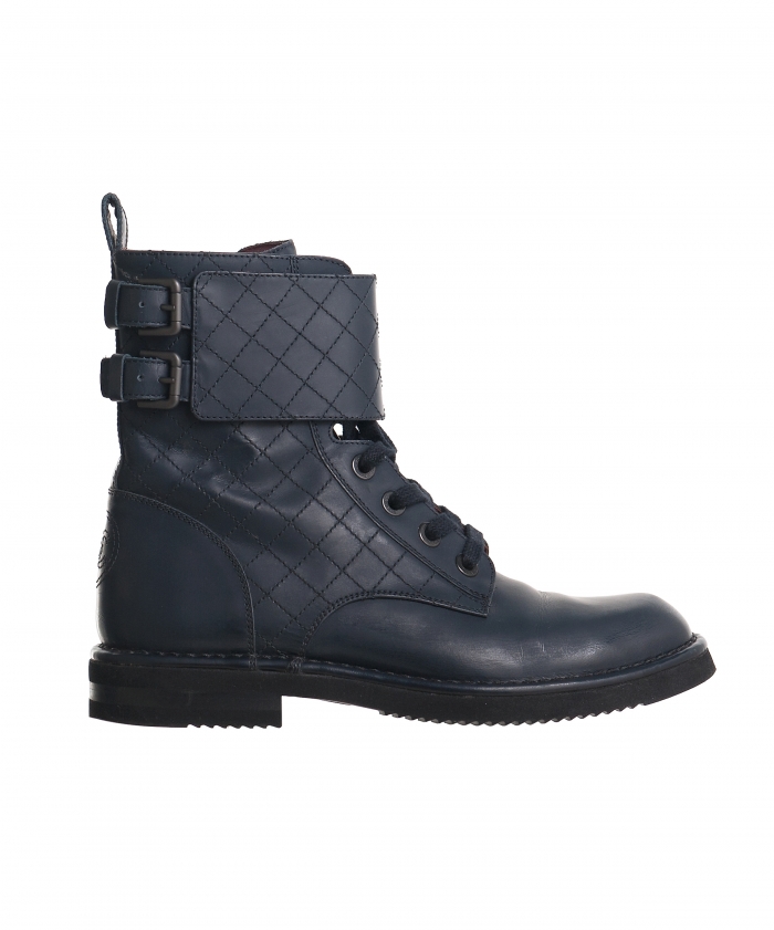chanel quilted combat boots 2019