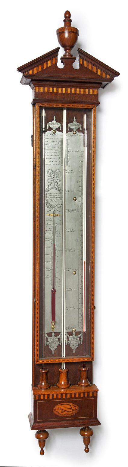 A Dutch Mahogany bakbarometer