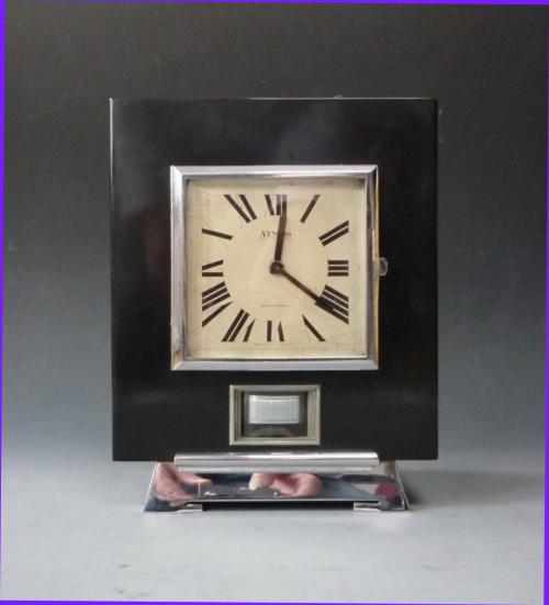  Atmos clock,  Chinese lacquer,  J.L. Reutter, France circa 1930. 