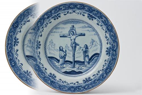 A Pair Dutch Delft Dishes