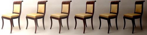 A Set of Six Empire Dining Chairs