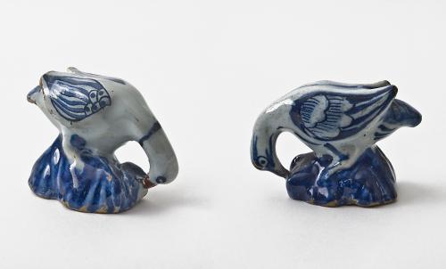 A Pair Blue Delft Ducks