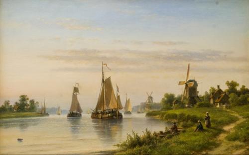 Summers Flusslandschaft