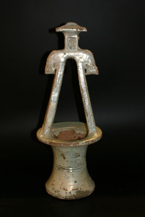A Chinese green glazed pottery model of a draw-well, Han Dynasty Ceramics Art from China