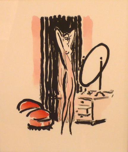 La Gar&Atilde;&sect;onne, written by Victor Margueritte. Standing Nude in front of mirror.