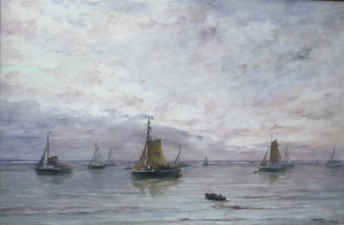 Rowingboat at sea
