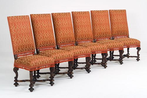 Six Flemish Highbacked Chairs