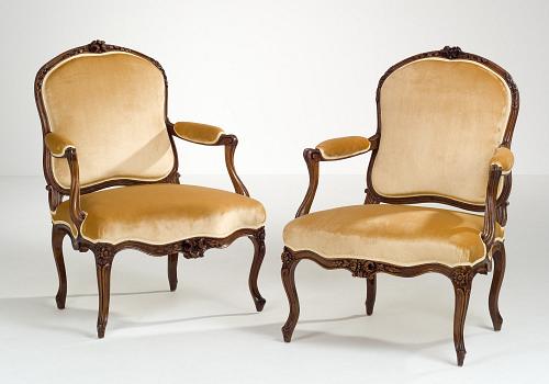 Pair of French Transitional Armchairs