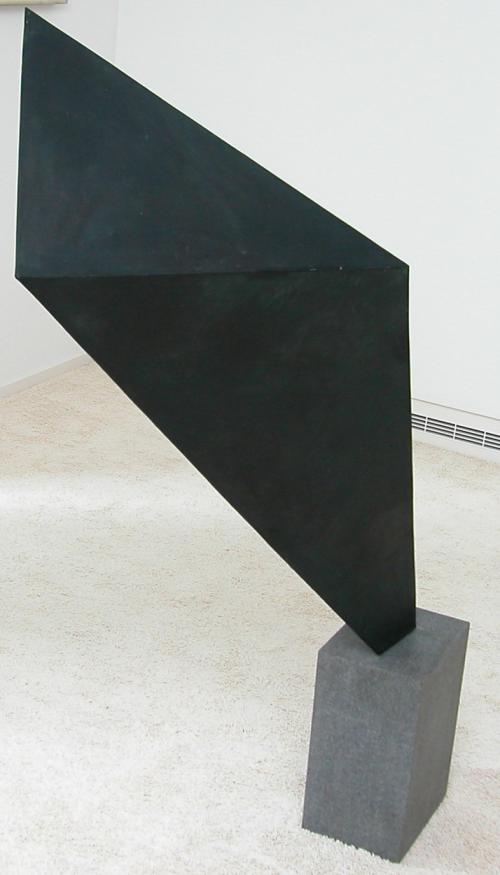 ' oblique geometric statue'