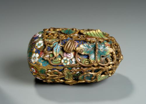 A Chinese gilt bronze and champleve enamel box Qing dynasty Qianlong period Works of Art and Antiques from China