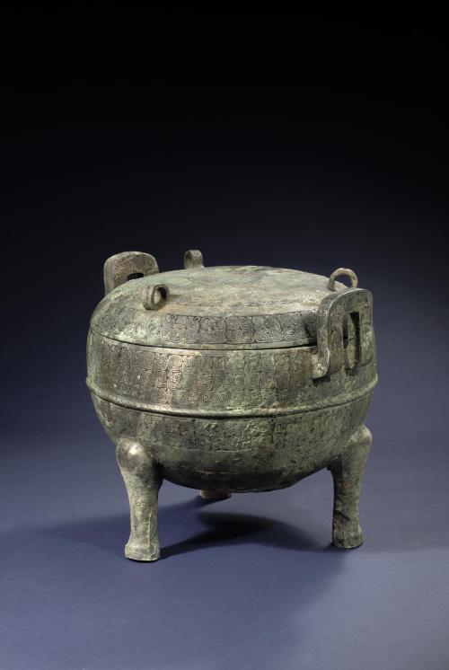 An archaic Chinese bronze vessel, Ding shape, Spring and Autumn Period. Ancient Chinese Bronze Art and Antiques