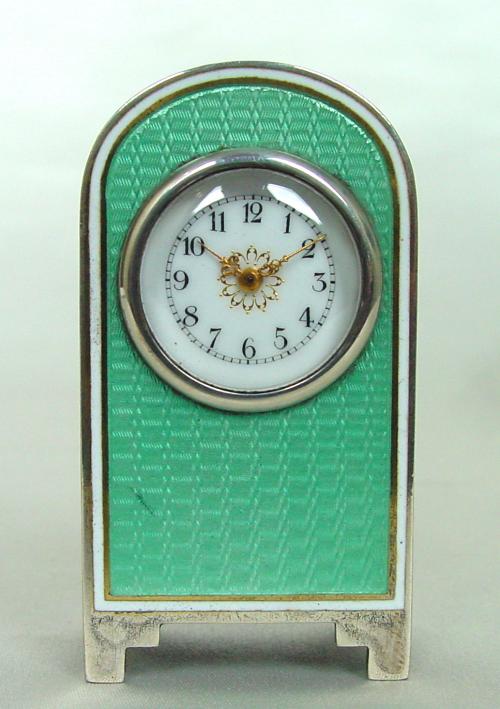 Swiss silver enamel 8 day manchor movement