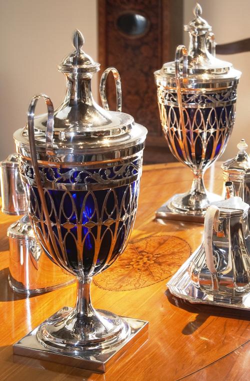 vases d'argent Set ch&Atilde;&cent;taignier