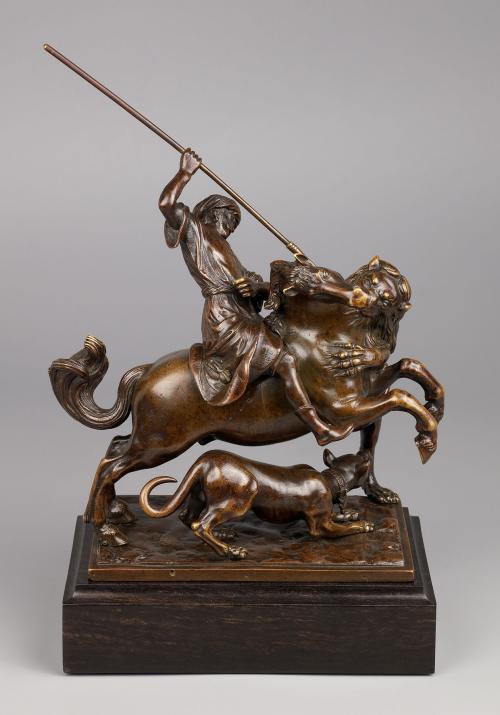 Mounted Turk on Lion Hunt, Francesco Fanelli (1577-after 1657?)