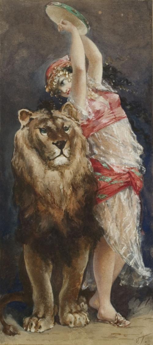 Delilah and the lion