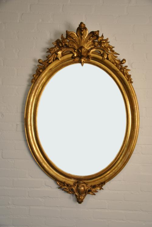 Fran&Atilde;&sect;aise Miroir ovale avec &Atilde;&copy;cusson