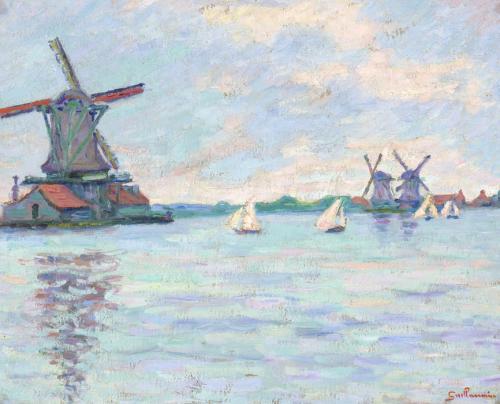 De Zaanstreek (North Holland). First group French impressionists.