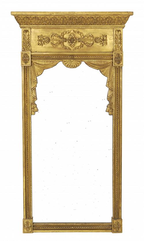 An Empire Giltwood Mirror