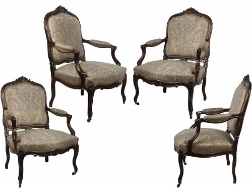 A Set of Four Fauteuils