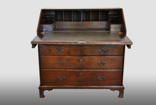 English bureau with step-interior, 18th century.