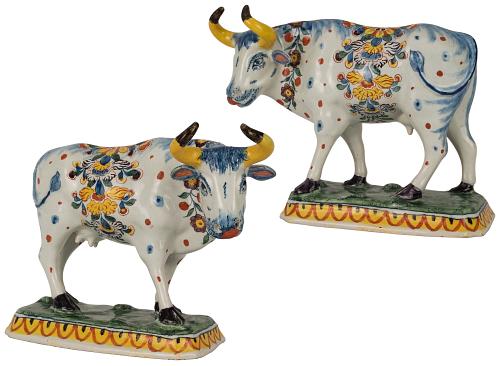 Vaches Delft polychrome