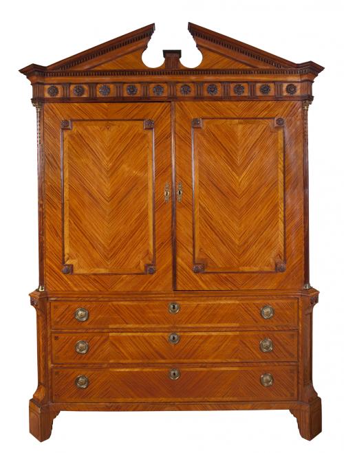 A Dutch Louis XVI satinwood cabinet