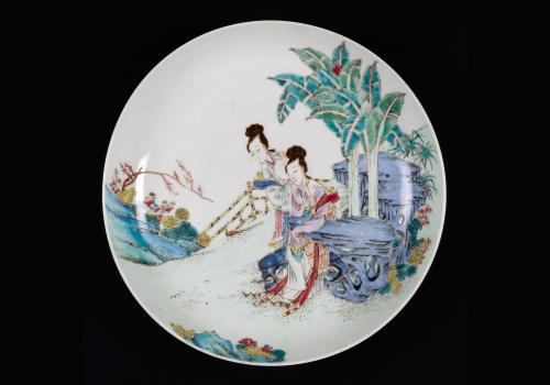 Assiette Famille Rose Chinois, JungCheng