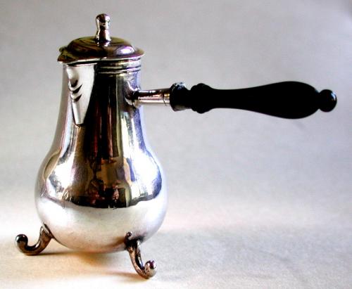 Hollandaise du 18&Atilde;&uml;me si&Atilde;&uml;cle en miniature en argent Chocolat pot, Arnaldus van Geffen