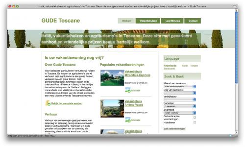 Vakantiehuizen Toscane website
