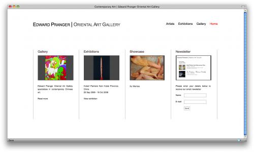 Screenshot Edward Pranger website