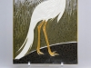 Jan Schonk, Cloisonnétegel met paradijsvogel en palmen, Plateelfabriek Zuid-Holland Gouda, ca.1925-1930 - Jan Schonk