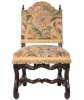 A Pair of Tapestry Upholstered Chestnut Louis XIV Chairs