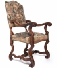 A Good Pair of Gobelin Upholstered Walnut Louis XIV Arm Chairs