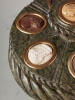 A southern Italian intaglio-inset serpentine marble 'Grand Tour' inkwell