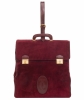 Les Must de Cartier Vintage Burgundy Suède Messenger Bag from the 'Orient Collection' - Cartier
