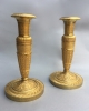 Pair small Empire candlesticks