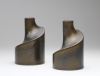 Jan van der Vaart, Pair of ceramic candle holders with bronze glaze, multiples, 1981 - Johannes Jacobus, Jan van der Vaart
